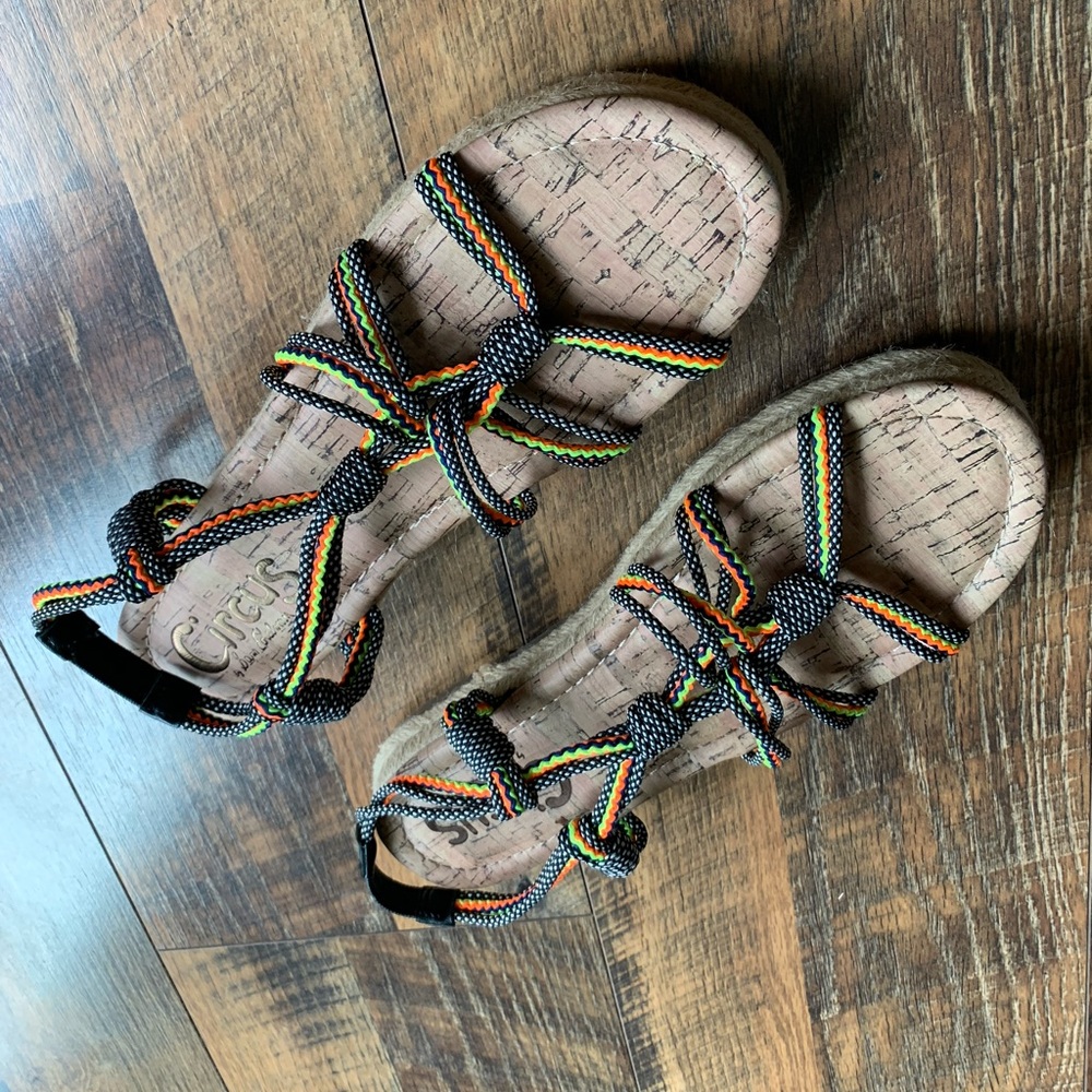 Cork-Strap Multicolor Women’s Sandals